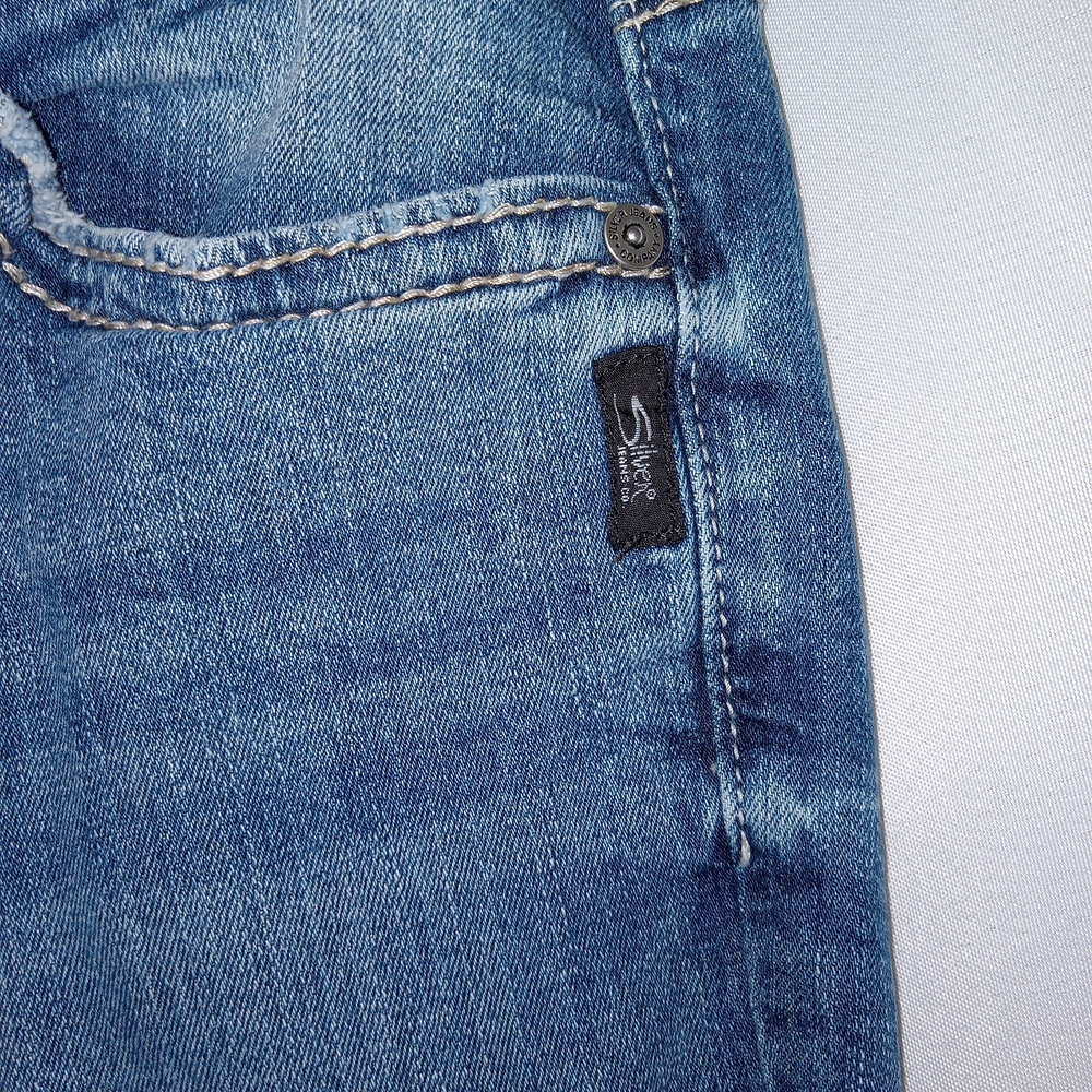 Silver Jeans Suki Flare Mid Rise Bootcut Denim Jeans Women’s 14/ L33 Stretch EUC - Picture 5 of 13
